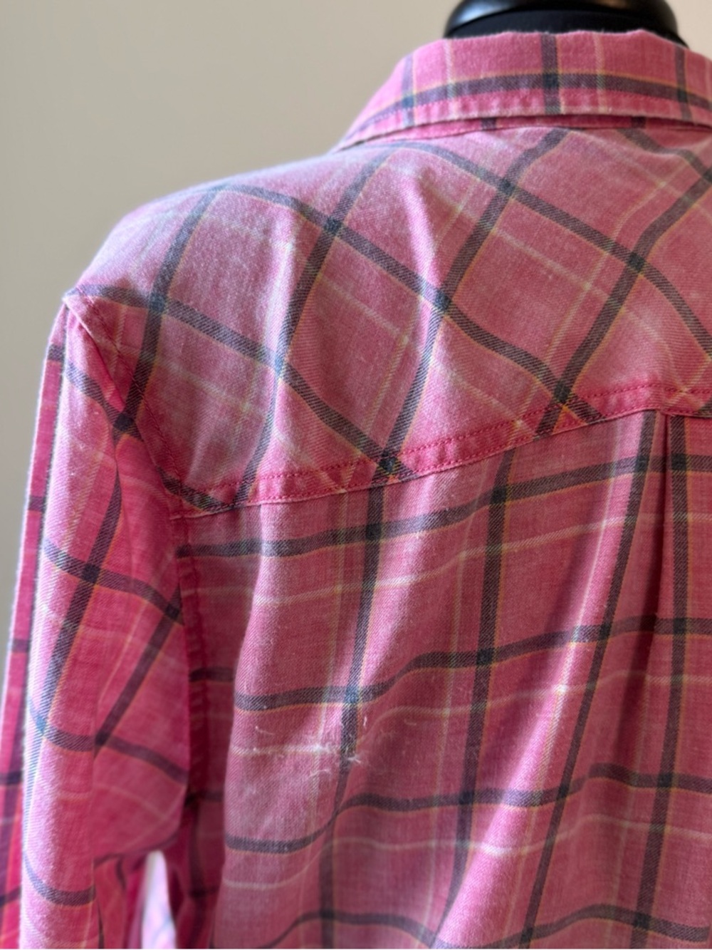 MAURICES Pink Plaid Button-Up Shirt Size XL - Picture 6 of 12